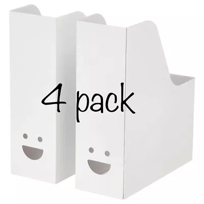 £3.95 • Buy Ikea TJABBA White Magazine Office File Organiser Holder Paper Storage Box Folder
