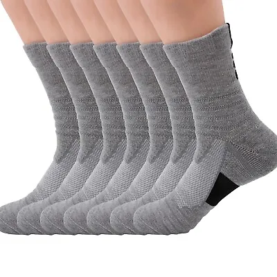 7pair Mens Cotton Athletic Sport Casual Long Work Crew Boot Socks Size 9-11 6-12 • $17.99