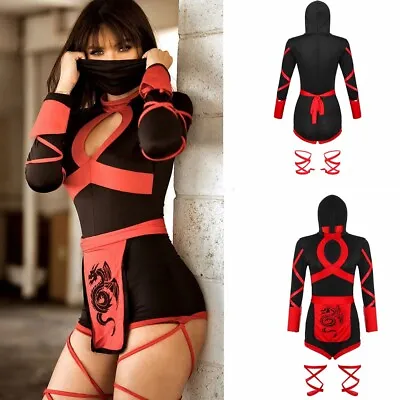 Women Sexy Warrior Ninja Cosplay Costume Adult Jumpsuit Carnaval Party Fancy • £15.85