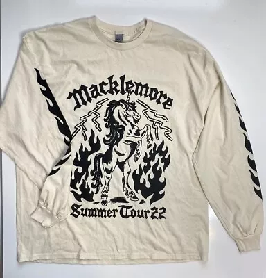 Macklemore Summer Tour 2022 Long Sleeve T-Shirt Double Sided W Arm Print / 2XL • $23.95