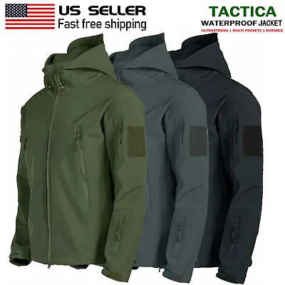 Men's Waterproof Military Tactical Soft Shell Men Jacket Coat Windbreaker Work • $30.12