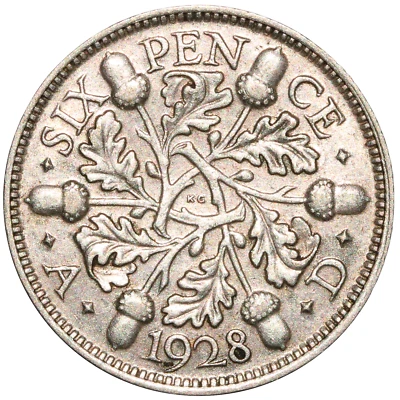 £7 • Buy 1928 Great Britain George V Sixpence Coin