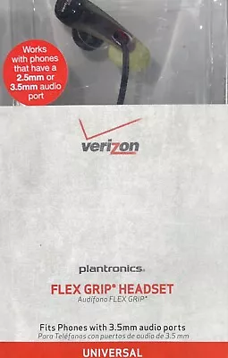 Verizon Plantronics Flex-Grip Universal Phone Earbud Headset 2.5mm & 3.5mm. New. • $16.99