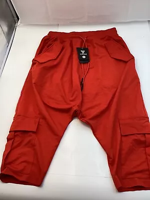 Yerfone XXL Red Sweat Pants Capri Gym Style - FAST SHIPPING • $18.74