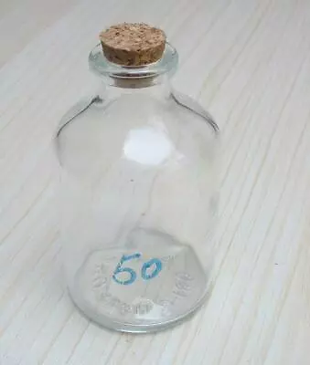 10pcs 50ml 20# Sample Vials Clear Glass Bottles With Corks Jars 72*42*12.5mm • $15.24