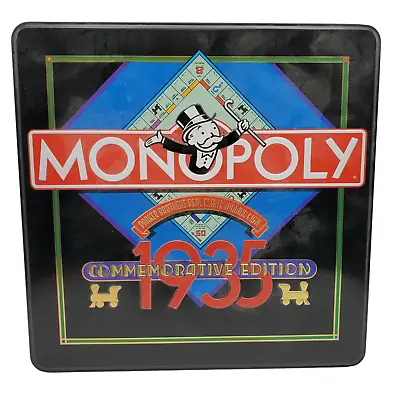 Monopoly Board Game Parker Brothers 1935 Commemorative Edition Metal Tin Case • $72.58