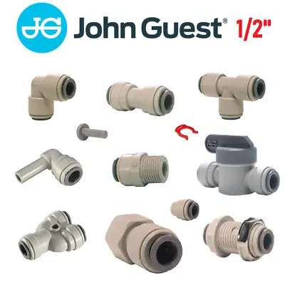 £3.99 • Buy John Guest 1/2  Push Fit Fittings Drinks Dispense And Pure Water, Valve, Tube