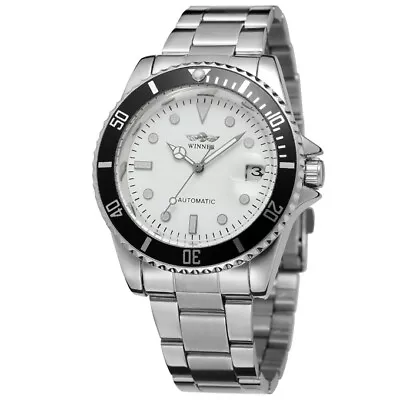£20.09 • Buy Mens Automatic Stainless Steel Wrist Watch Day Waterproof Mechanical Wristwatch