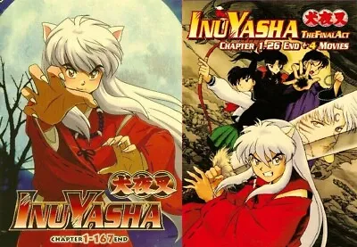 English Dubbed Inuyasha Complete Tv Series(1-167 Episodes + Final Act + 4 Movie) • $44.99