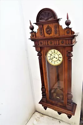 Huge Vienna Rare Maker Movement Mahogany Cased • $1004.28