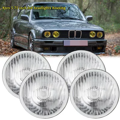 4pcs 5.75  5-3/4 LED Headlight Projector Housing For BMW 325i 528i 535i E30 US • $85.87