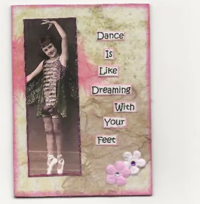 ACEO ATC Art Card Collage Original Women Ladies Girls Dance Ballet Jazz Lyrical • $5.50