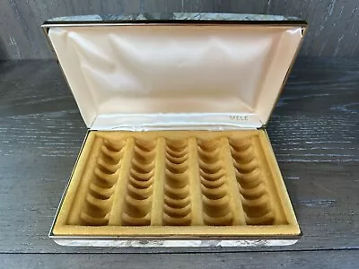 Vintage Mele RIngs Jewelry Box Travel Case Mid Century Hard Shell Floral 7 X4.5  • $15