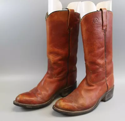 Vtg Acme Leather Brown Western/cowboy Boots Mens Sz 7.5d • $74.99