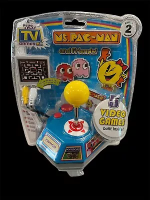 GamesNamco Ms. Pac-Man Plug & Play 5-in-1 Video Game - 2006 - NEW Mint & Sealed • $77