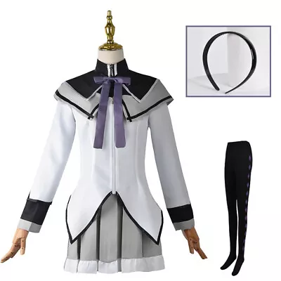 Puella Magi Madoka Magica Akemi Homura Wigs Cosplay Uniform Costume Women • $27.99