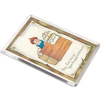 JUMBO MAGNET - Vintage Valentine - Pray If You Love Me Have Sand To Tell • £4.99