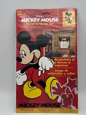 Mickey Mouse Stencil & Stamp Set Home Decoration Decor New! Sealed Gift Idea • $6.99