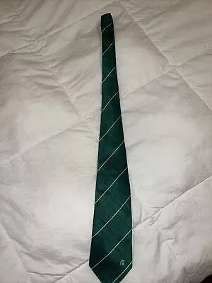 Silk Spartans Tie Mens Licensed Neck Ties Michigan State Spartans Neckties • $4.99