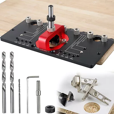 35mm Hinge Jig Aluminum Alloy Shelf Pin Drilling Guide Precise Cabinet Mounting☫ • $86.31