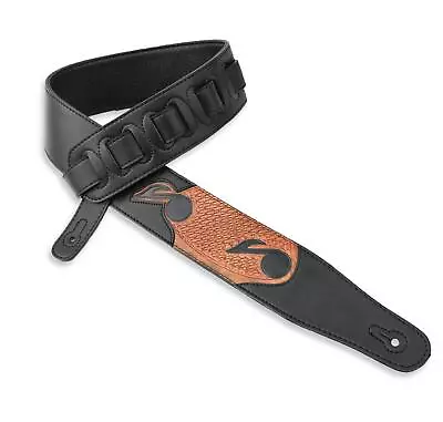 CVG-83 Padded Guitar Strap Hand Tooled Leather Musical Notes For Acoustic Ele... • $57.79