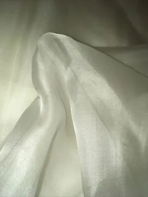 White Sheer Silk Organza 62  Wide Made In Italy Wedding Veil Etc • $16.80