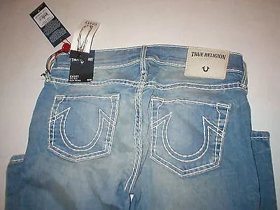 New $329 Womens True Religion Brand Jeans NWT Casey Super T Skinny USA Blue 26  • $65.80