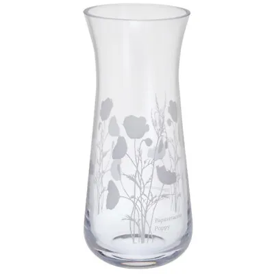 Dartington Bloom Vase Poppy Hand Made Glass Small 18cm Tall 9cm Diameter Boxed • £30.30