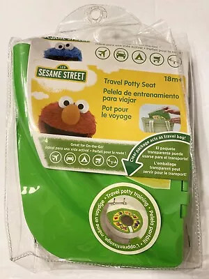 Sesame Street Framed Friends Green Folding Travel Potty Seat Portable Training • $10.80