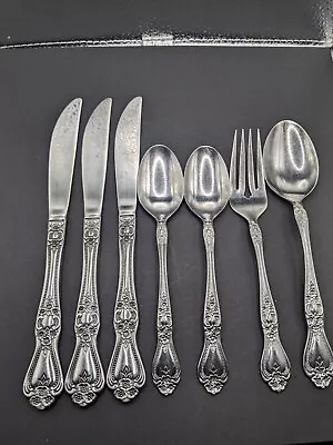 Vintage Oneida Northland Stainless Korea Flatware Silverware Summer Rose 7 Piece • $8.99