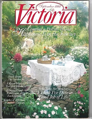 Vintage VICTORIA Magazine SEP 1992 Crafts Home & Garden Antiques Fashion • $11.95