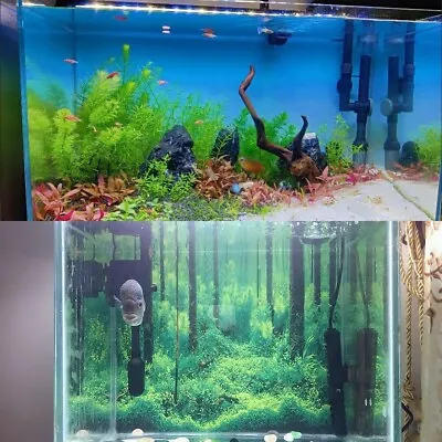 1pc HD Fish Tank Background 3D Landscape Poster Sticker Aquarium Decoration • $17.59