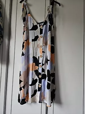 Bnwot M&S Collection Apricot Mix Strappy Dress Size 18 Ideal Holidays • £4.20