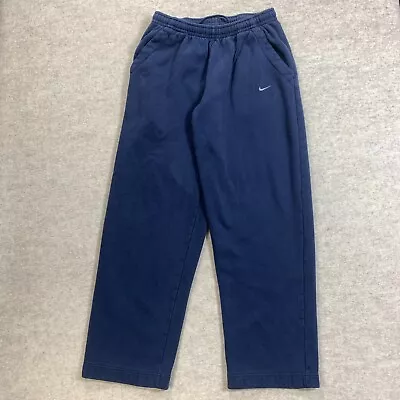 Vintage Nike Sweatpants Mens Large Blue Cotton Swoosh Logo Relaxed Fit Baggy Y2K • $34