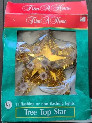 Vintage Christmas Tree Top Star Trim A Home 11 Flashing Or Non Flashing Lights • $14