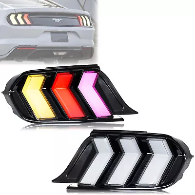 LED RGB Tail Lights For Ford Mustang 2015-2023 Animation Sequential Rear Lamps • £531.99