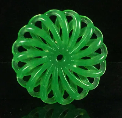 Chinese Old Rare Jade Jadeite Hand-carved Pendant Necklace Statue Flower 25 • £9.64