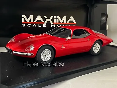 MAXIMA 1/18 ALFA ROMEO Giulia TZ2 Pininfarina 1965 Red ART.MAX001002 • $438.92