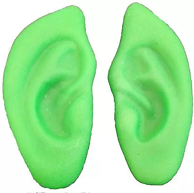 $9.99 • Buy Elf Costume Green Pointy Rubber Ears Gremlin LOTR Gnome Easy To Wear Pointed Ear