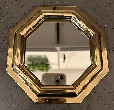 Vintage Burwood Products Co Octagon Gold Mirror MCM Boho 6” 2808 MCM • $12