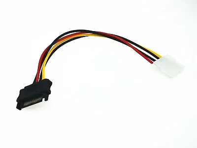 $4.09 • Buy 1x 15 Pin SATA Male To 4 Pin Molex Female IDE HDD Power Hard Drive Cable 