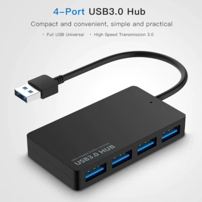 $13.67 • Buy *2021* 4 Port USB Hub 3.0 Fast High Speed Compact Expansion Portable Splitter AU