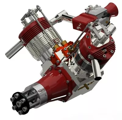  VTWIN 100cc 4 STROKE MODEL GAS ENGINE PLANS FOR RC PLANE.  PLANS ONLY.  • £39.95