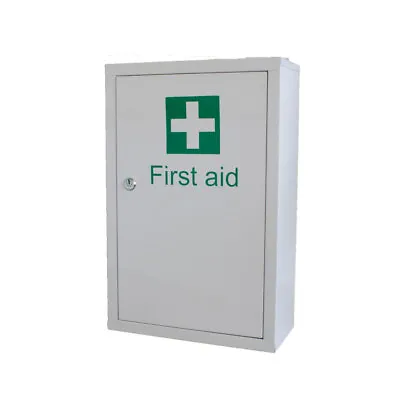 Qualicare Durable Lockable Metal First Aid Medicine Cabinet 2 Keys Wall Mounted • £69.95
