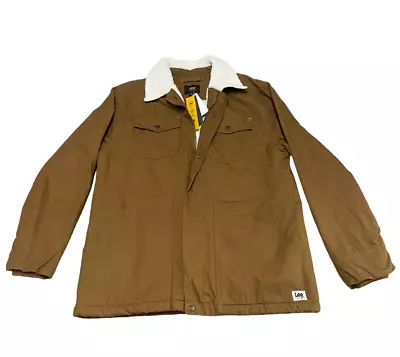 Lee Sherpa Jacket Canvas Cotton Tobacco/ Size M/ Mens/ New! • $64.99