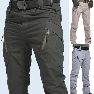 Mens Cargo Combat Trousers Chino Work Wear Cotton Pants Jeans Sizes S-3XL • $8.64