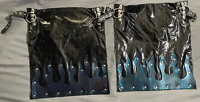 $70 • Buy Open Panel Vinyl Pvc Patent Leather Skirt Alt Goth Industrial Rave Club 90s Punk