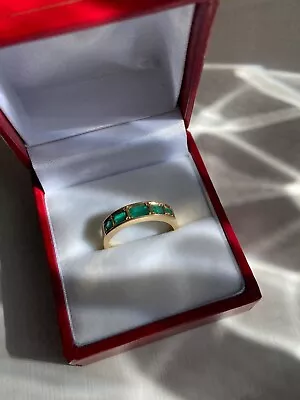 Columbian 0.5ct Natural Emerald Ring 18ct Gold • £3000