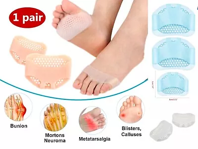 2 X GEL METATARSAL SORE BALL OF FOOT PAIN CUSHIONS Pads Insoles Forefoot Support • £2.87