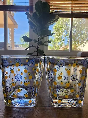 RARE 2x Ciroc Vodka Yellow Lemon Lowball Sipping Glasses | C Glass | 3  • $24.99